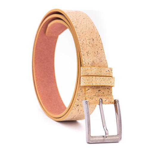 Mens cork belt natural Eco leather belt L-061